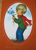 Beterschap - jongen met bloemen in ovaal - nieuw, Verzenden, 1960 tot 1980, Ongelopen, Kinderen