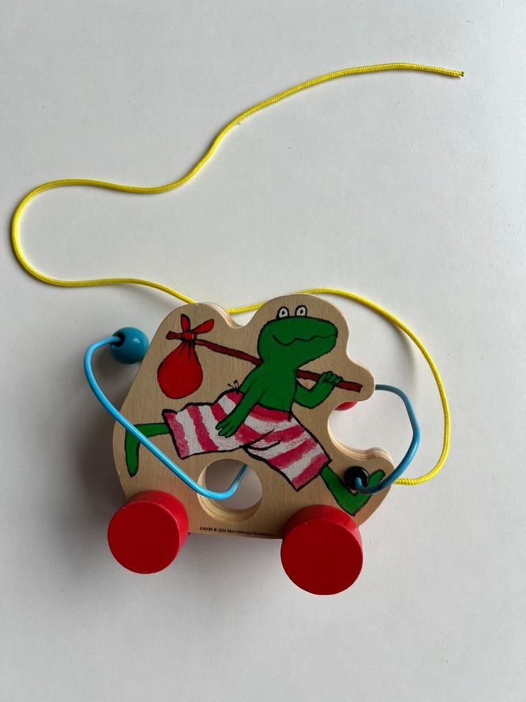 Kikker Houten Trekfiguur, Ophalen of Verzenden