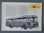 Leaflet MERCEDES-BENZ O 322 Trafic Urban - 1959 FR, Verzenden, Gelezen, Mercedes