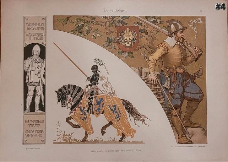 Chromolitho. Prof. G. Sturm. 1900., Antiek en Kunst, Kunst | Litho's en Zeefdrukken, Ophalen of Verzenden