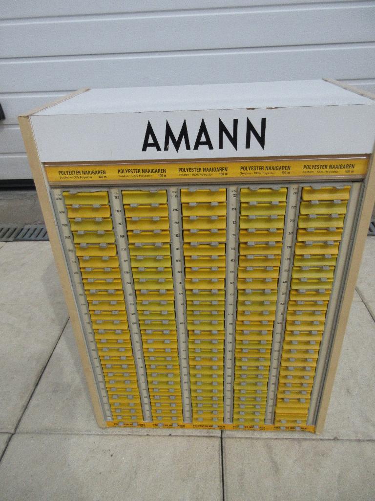 Amann naaigaren kastje fourniturenkast garenkast naaikastje, Ophalen, Gebruikt