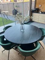 Ronde eettafel (140 cm) met 6 Zuiver stoelen, Huis en Inrichting, Tafels | Eettafels, Gebruikt, 100 tot 150 cm, Rond, Ophalen of Verzenden