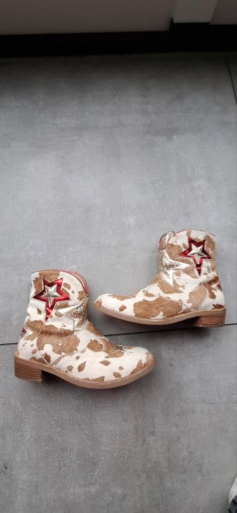 Zecchino d'Oro "koeienvel" laarsjes maat 36, Bruin, Lage of Enkellaarzen, Ophalen of Verzenden, Zecchino d'Oro