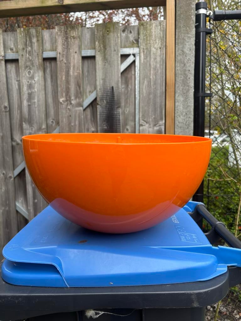 Grote oranje plantenpot / plantenschaal – Ø 40 cm, Kunststof, Gebruikt, Minder dan 30 cm, Minder dan 60 cm