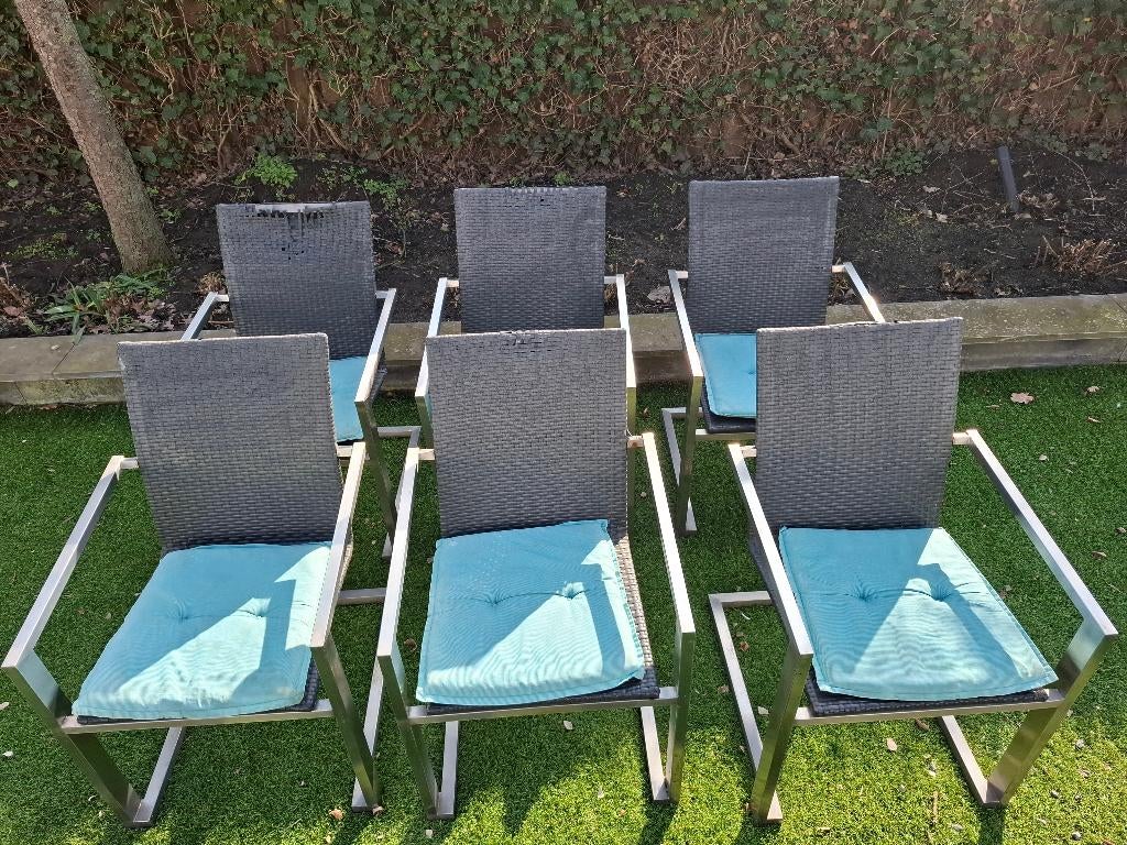 tuinstoelen, Ophalen, Gebruikt, Rvs