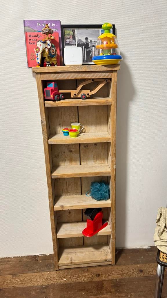 Houten DvD  / Opbergrek - Rustiek Design, Ophalen, Minder dan 50 cm, Gebruikt, Minder dan 25 cm