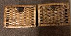 2 Ikea rieten manden voor vakken tafel of kast., Ophalen of Verzenden, Rechthoekig, Riet