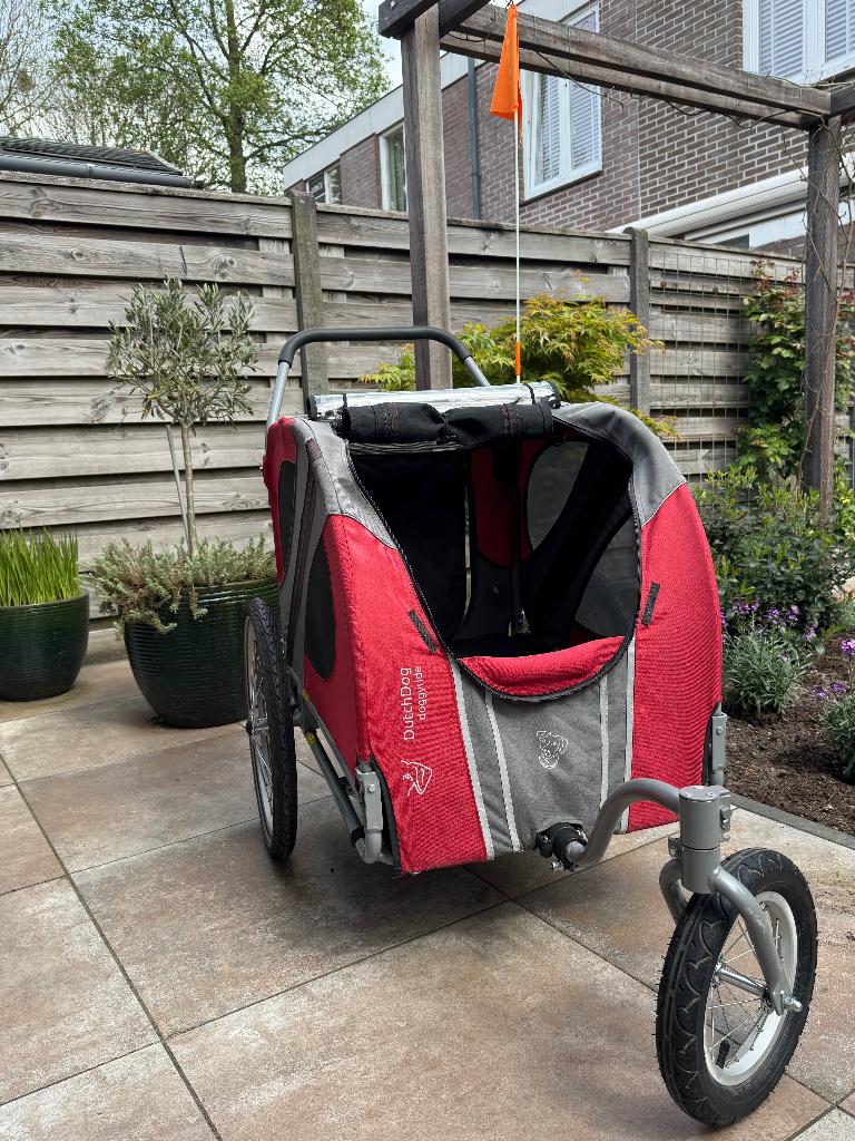 Doggy Ride Novel incl Jogging (wandelset) en fietsbeugel., Ophalen, Opvouwbaar, Zo goed als nieuw, Hondenkar
