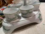 #pasen Biedermeier Eierdop Set met 6 Eierdopjes en Houder, Gebruikt, T, Ophalen of Verzenden, N