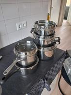 Te koop: gebruikte BK pannenset, Ophalen, Rvs, Pannenset