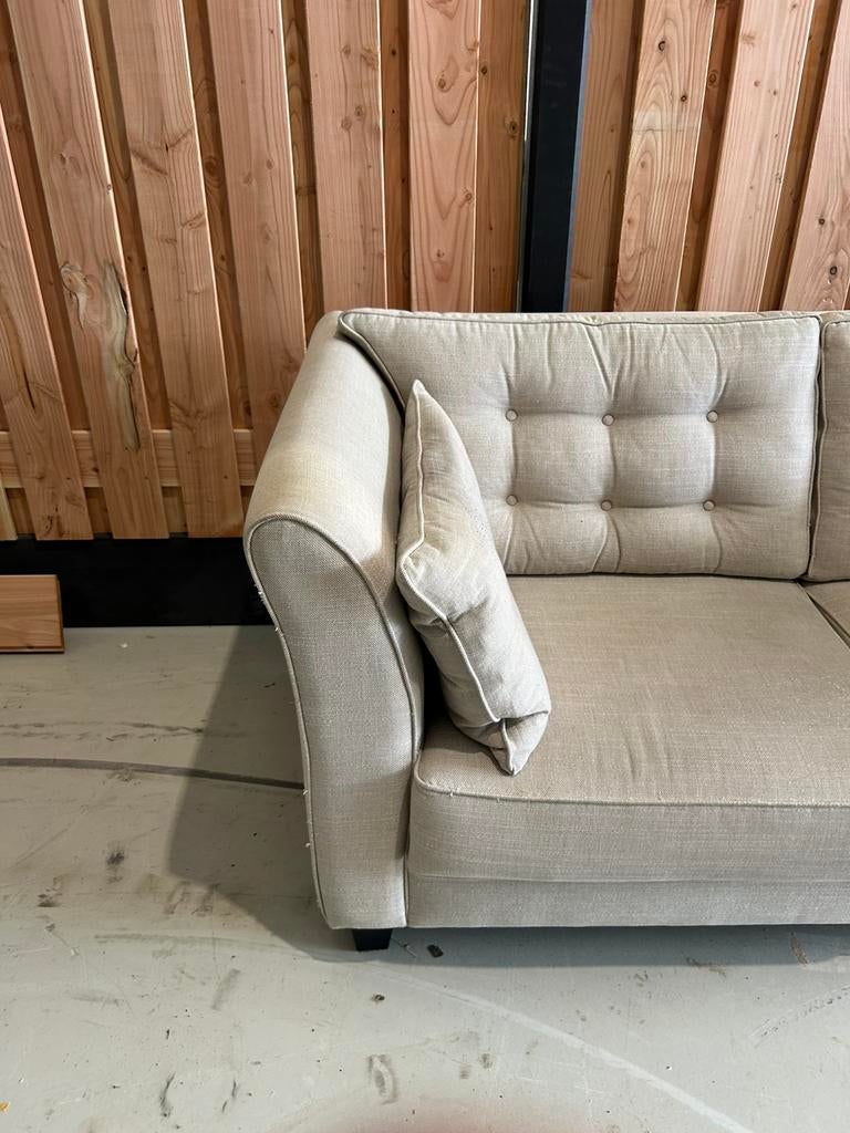 Crème 3-zitsbank van Woonhuis Elspeet, gereinigd, Huis en Inrichting, Banken | Bankstellen, ., 150 tot 200 cm, Tweepersoons, 75 tot 100 cm