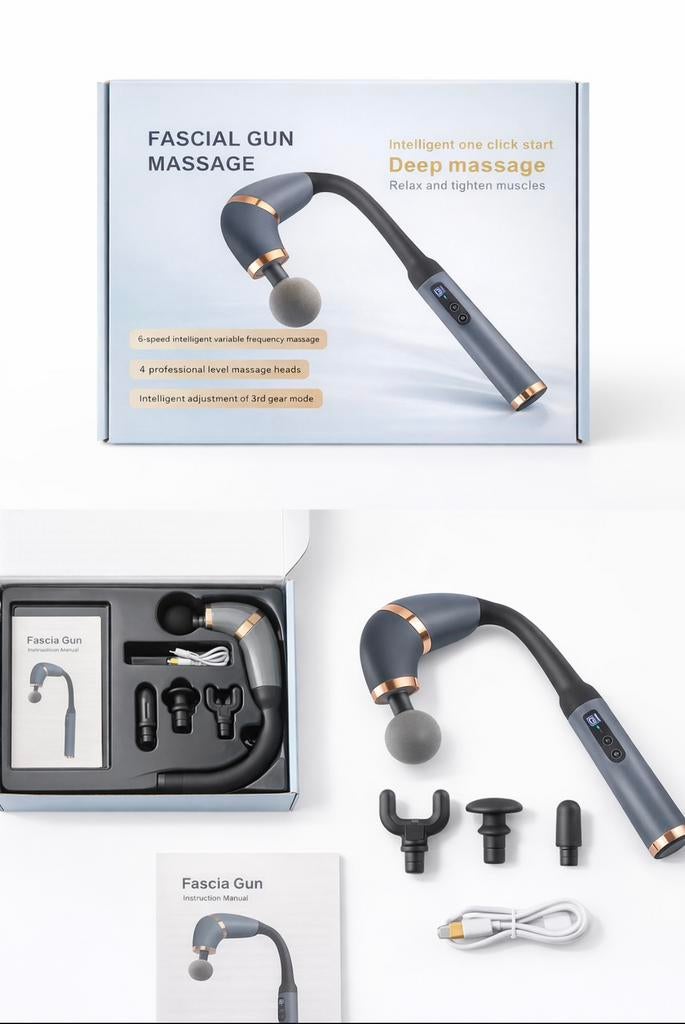 Massage Gun Deep Tissue –6 Snelheden –Met Opzetstukken Nieuw, Ophalen of Verzenden, Nieuw