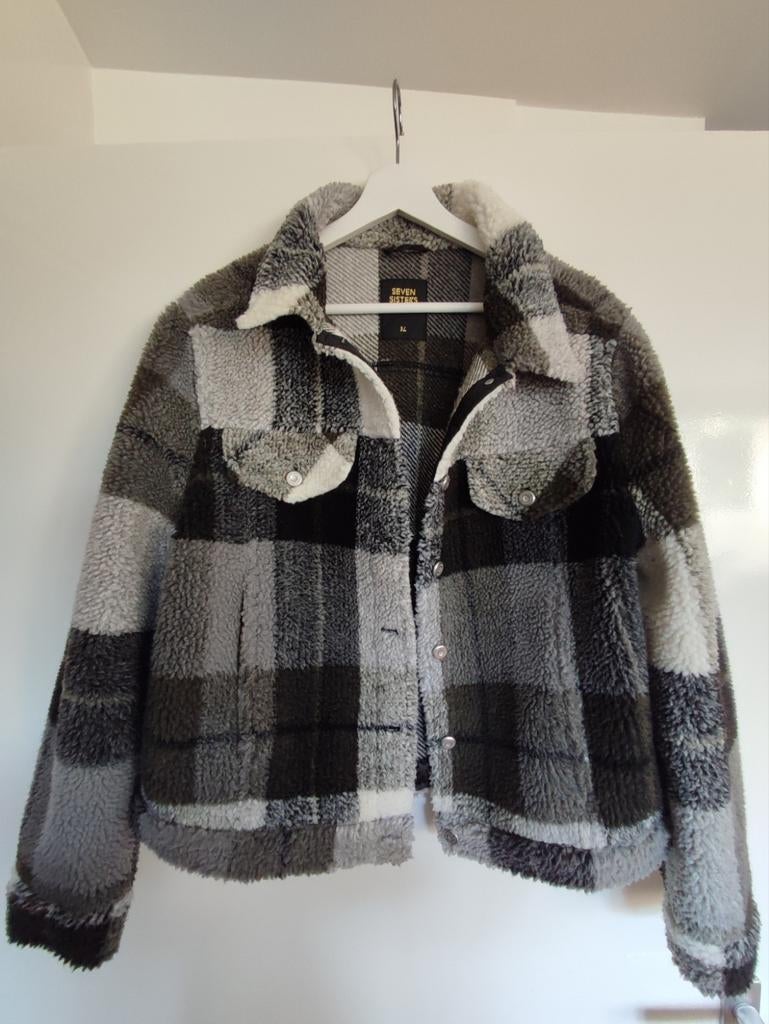 Geblokte jas XL - Seven Sisters, Kleding | Dames, Jassen | Winter, Seven Sisters, Maat 46/48 (XL) of groter, Ophalen of Verzenden