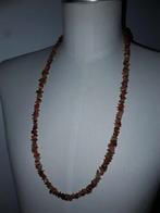 Rood bruine mineraalstenen ketting, Ophalen of Verzenden, Zo goed als nieuw, Rood, Steen of Mineraal