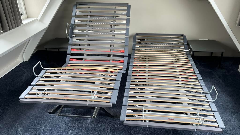 Elektrisch verstelbare Swissflex lattenbodem 90 x 210, Ophalen, Gebruikt, 90 cm, Eenpersoons