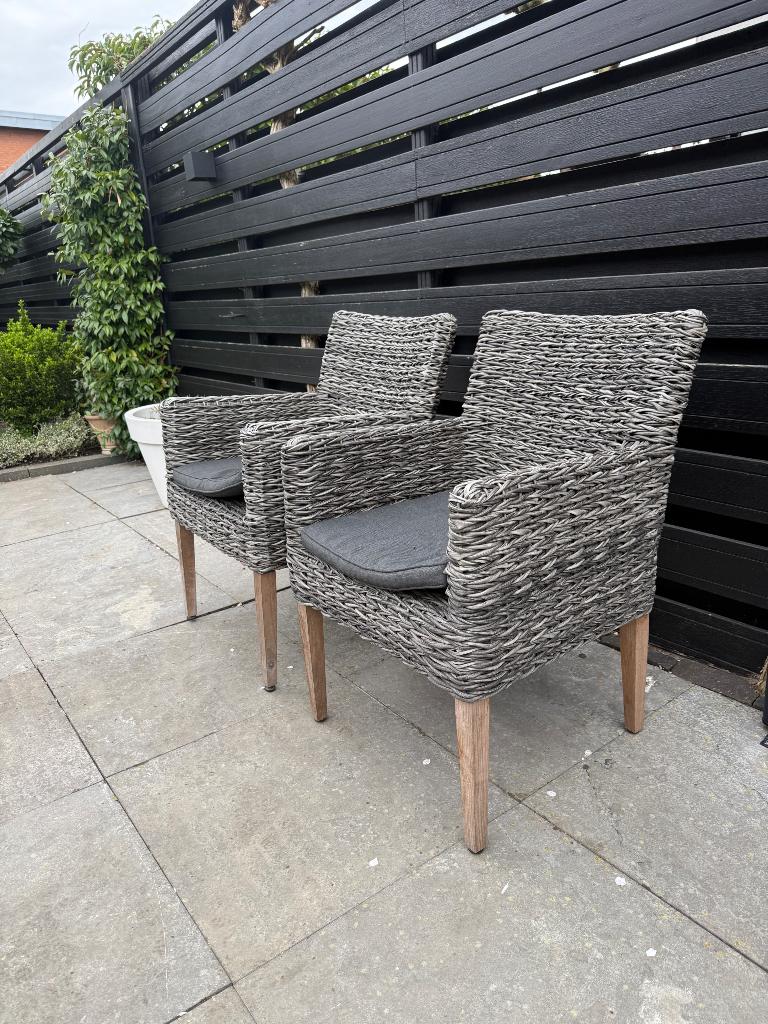 2 tuinstoelen, Ophalen, Gebruikt, Kunststof