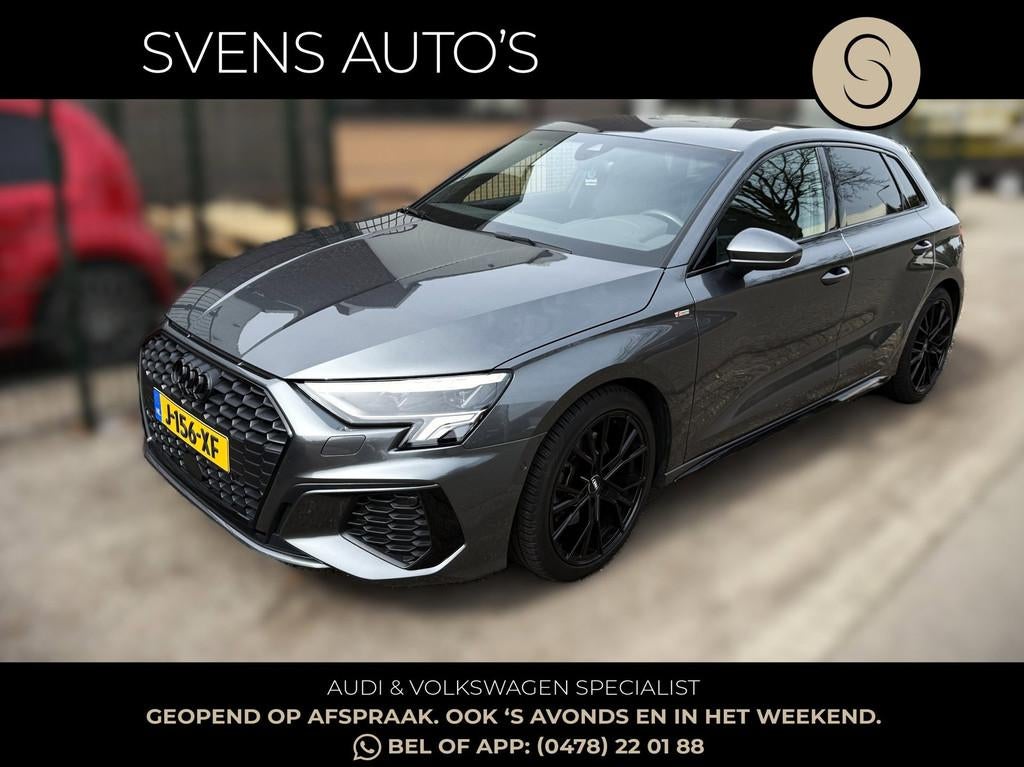 Audi A3 Sportback 35 TFSI S-Line Black Edition B&O|Carplay|C, 4 cilinders, Leder en Stof, Origineel Nederlands, Bedrijf