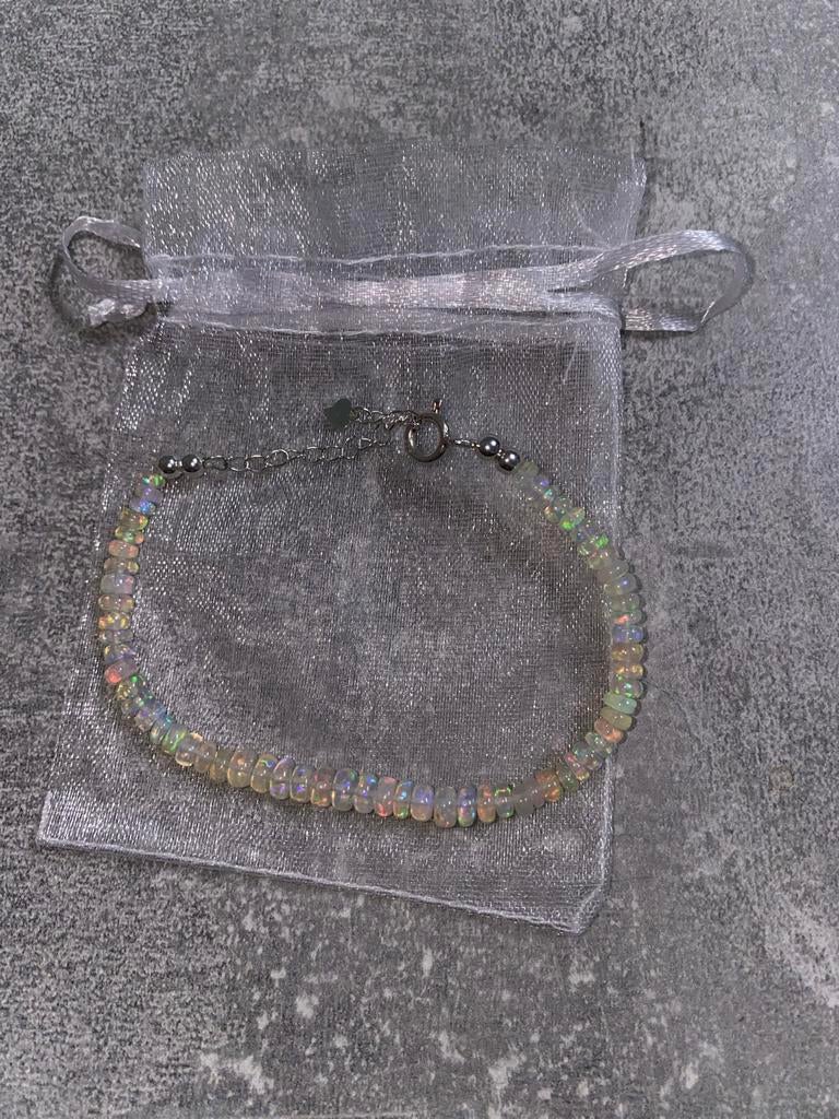 AAA kwaliteit Ethiopische welo opaal armband 925 zilver, Overige kleuren, Nieuw, Ophalen of Verzenden, Met edelsteen