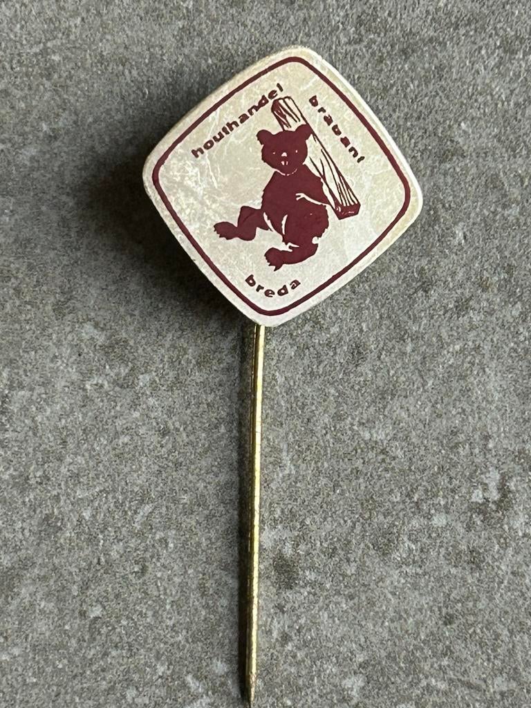 Breda houthandel Brabant, Verzamelen, Speldjes, Pins en Buttons, Ophalen of Verzenden, Overige onderwerpen, Speldje of Pin