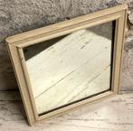 Brocante oud Frans spiegeltje / spiegel 32 x 28,5 cm, Ophalen of Verzenden