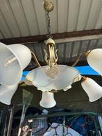 Mooie hanglamp met glazen kappen, Ophalen, Gebruikt, Glas, Minder dan 50 cm