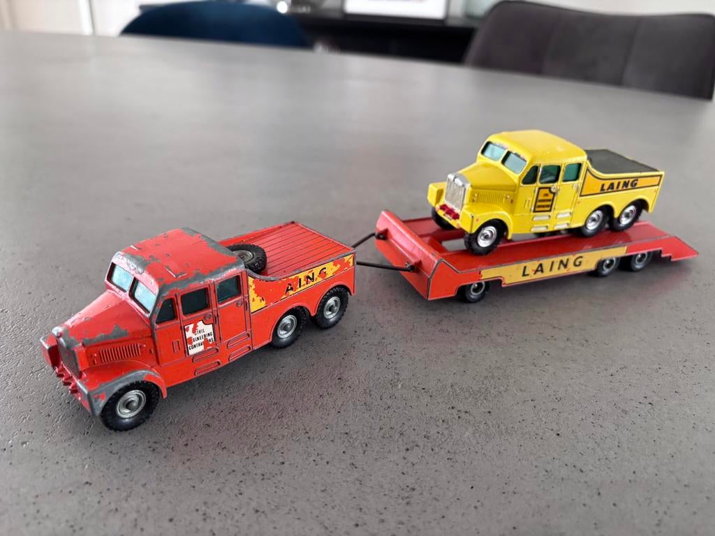 Matchbox Kingsize nr. 3, Scammel 6x6, Laing, met trailer, Hobby en Vrije tijd, Ophalen of Verzenden, Gebruikt, Bus of Vrachtwagen