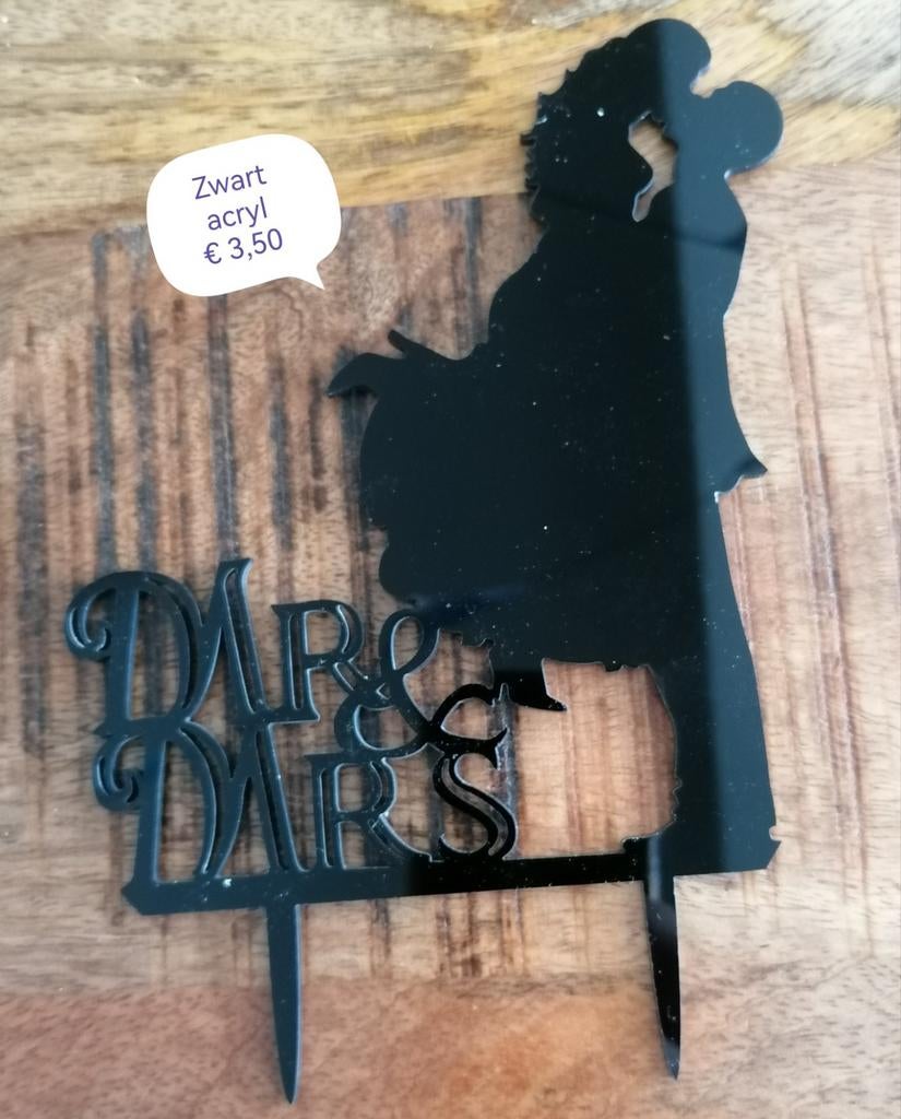 Trouwen huwelijk taarttopper bruiloft, Ophalen of Verzenden, Nieuw, Taarten, Versiering