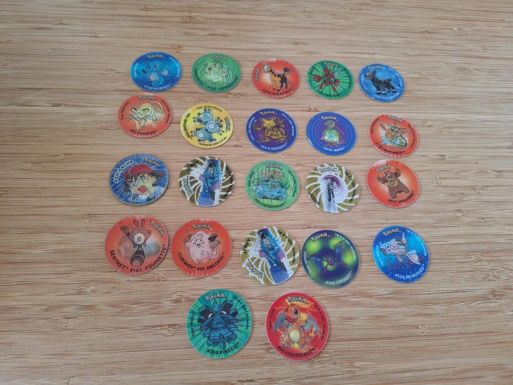 Pokemon flippo's 2001, Ophalen, Losse flippo's