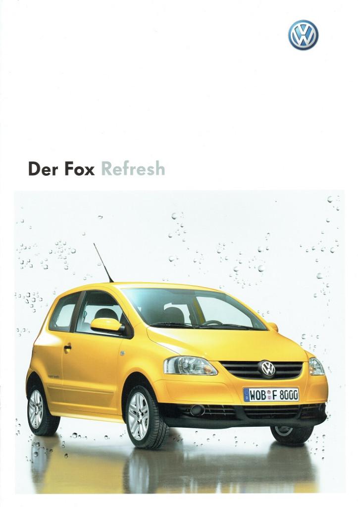 Folder Volkswagen Fox Refresh (2008), Boeken, Verzenden, Gelezen, Volkswagen