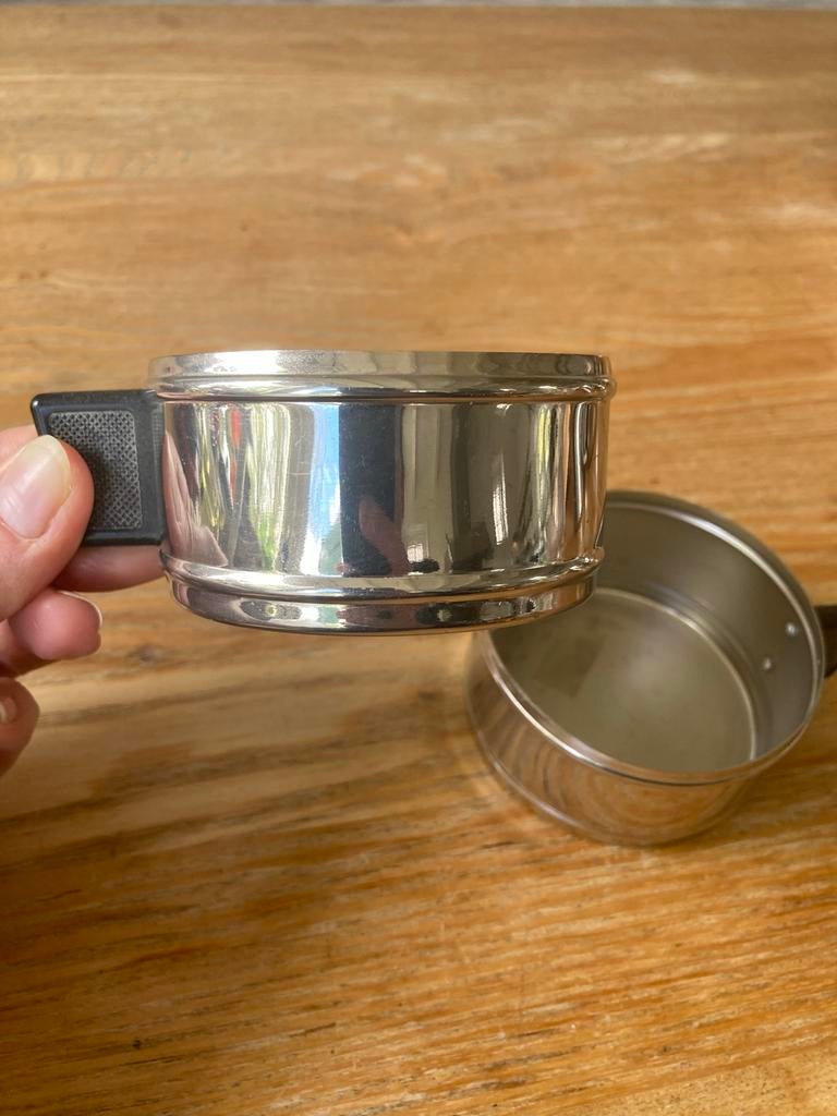 Set van 2 vintage Metawa Tiel RVS kopjes jaren '50, Antiek en Kunst, Antiek | Overige Antiek, Ophalen of Verzenden