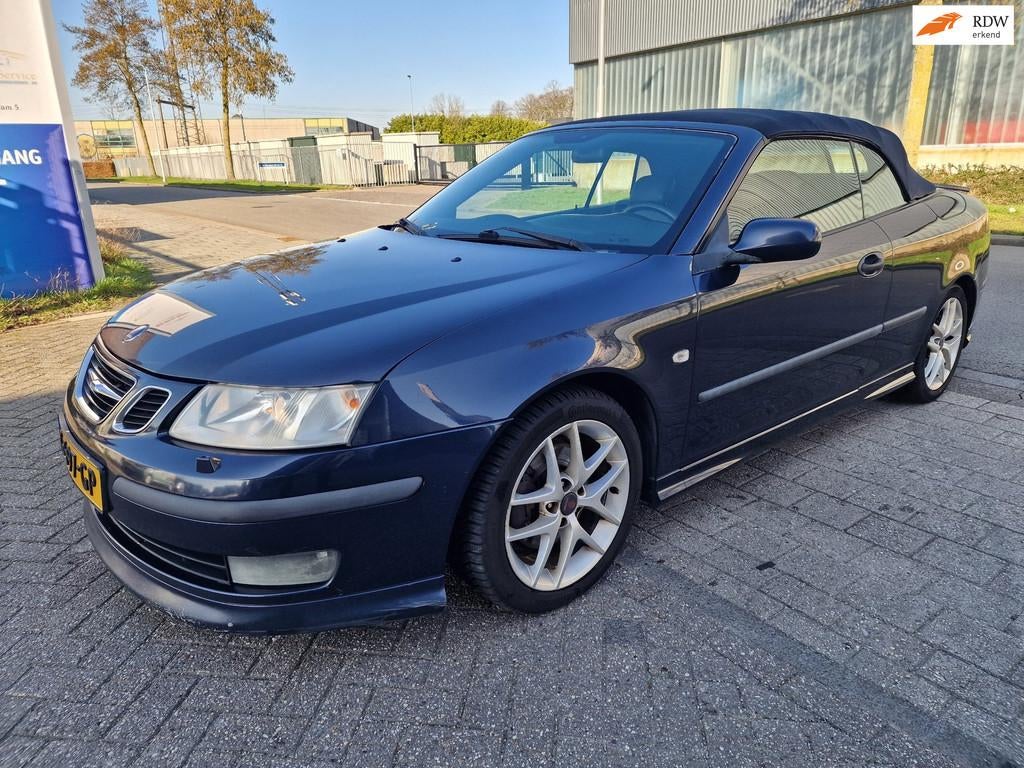 Saab 9-3 Cabrio 2.0T Aero, Apk, Nap, MET WERK Inruil mogelij, Auto's, Saab, Voorwielaandrijving, 1998 cc, Gebruikt, Zwart