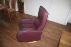 draai en lig leren fauteuil, Ophalen, Gebruikt, Minder dan 75 cm, Leer