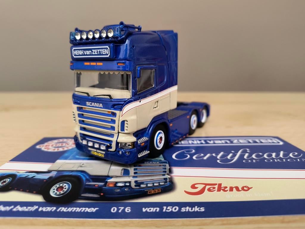 Tekno Scania Henk Van Zetten, Ophalen of Verzenden, Zo goed als nieuw, Bus of Vrachtwagen, Tekno