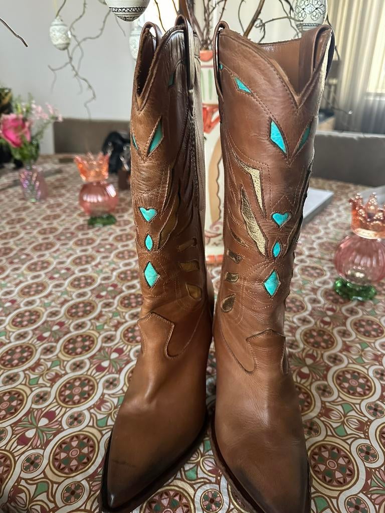 Elana Iachi Laarzen, Kleding | Dames, Schoenen, Ophalen of Verzenden, Zo goed als nieuw, Blauw, Hoge laarzen