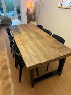 Industriele eettafel, Huis en Inrichting, Tafels | Eettafels, Ophalen, 200 cm of meer, 50 tot 100 cm, Zo goed als nieuw