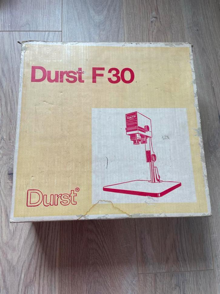 Durst F30 vergroter (24x36mm) –compleet met doos–nette staat, Audio, Tv en Foto, Fotografie | Doka Toebehoren, Gebruikt, Complete dokaset