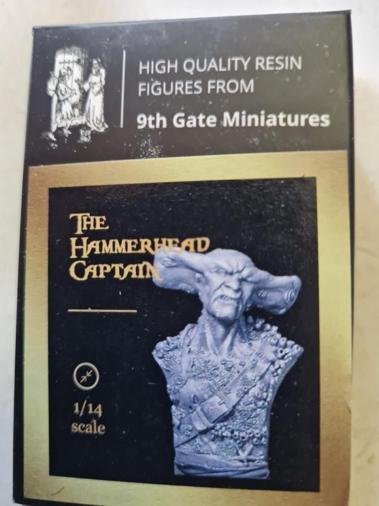 9th gate resin buste 1/14 "hammerhead captain", Ophalen of Verzenden, Nieuw, 1:35 tot 1:50, Figuur of Figuren