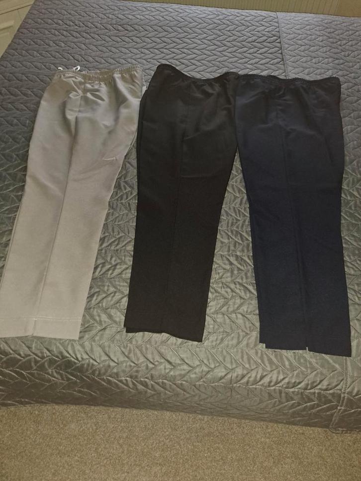 3 NIEUWE DAMES INSTAP BROEKEN MAAT 46 48 POLYESTER, Kleding | Dames, Broeken en Pantalons, Nieuw, Maat 46/48 (XL) of groter, Blauw