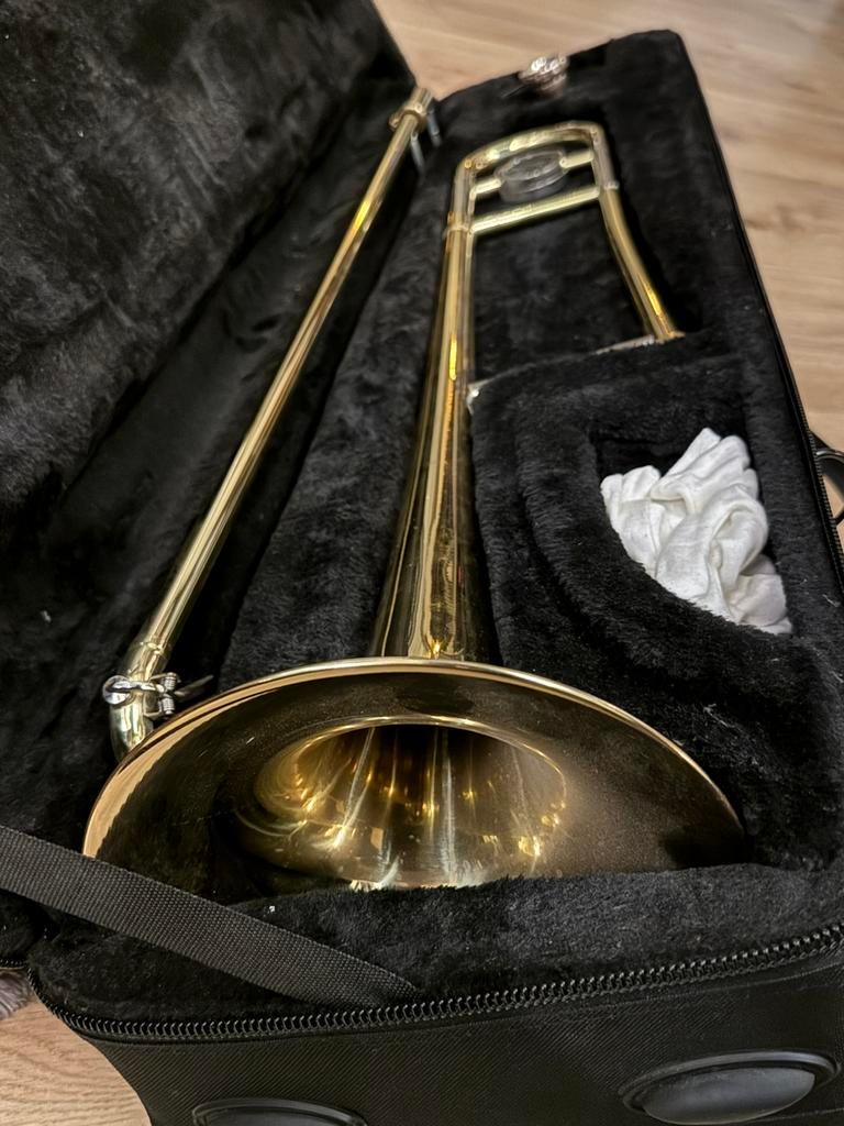 Schuiftrombone voor beginners, Muziek en Instrumenten, Blaasinstrumenten | Trombones, Ophalen of Verzenden, Zo goed als nieuw