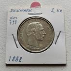 Denemarken 2 kroner 1888, Ophalen of Verzenden, Overige landen