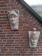 Betonnen tuinbeelden Hermes en Athena om op te hangen, Ophalen of Verzenden, Gebruikt, Beton, Overige typen