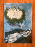 Marc Chagall - Geliefden met bloemen en engel met viool, Verzamelen, Ophalen of Verzenden, 1980 tot heden, Ongelopen, Muziek