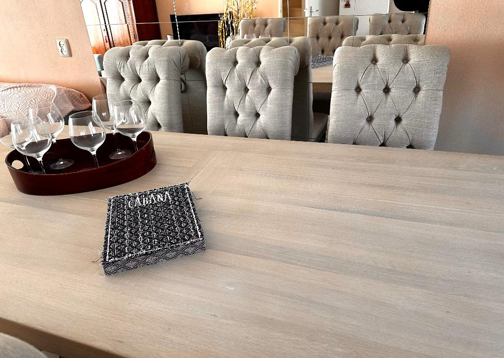 Mooie eettafel met 6 stoelen, Huis en Inrichting, Tafels | Eettafels, Ophalen, 200 cm of meer, 50 tot 100 cm, Zo goed als nieuw