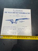 Gedenktegel eerste vlucht Fokker Amsterdam-Batavia, Verzamelen, Ophalen of Verzenden, 1920 tot 1940, Nederland, Knipsel(s)