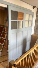 Grote oude houten schuifdeur / ensuite deuren, Doe-het-zelf en Verbouw, Deuren en Horren, Ophalen, Binnendeur, Zo goed als nieuw