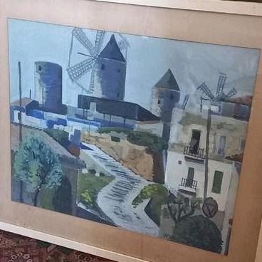 Landschap Spanje-Renee Smeets ( Eindhoven 1905-1976 ), Antiek en Kunst, Ophalen of Verzenden