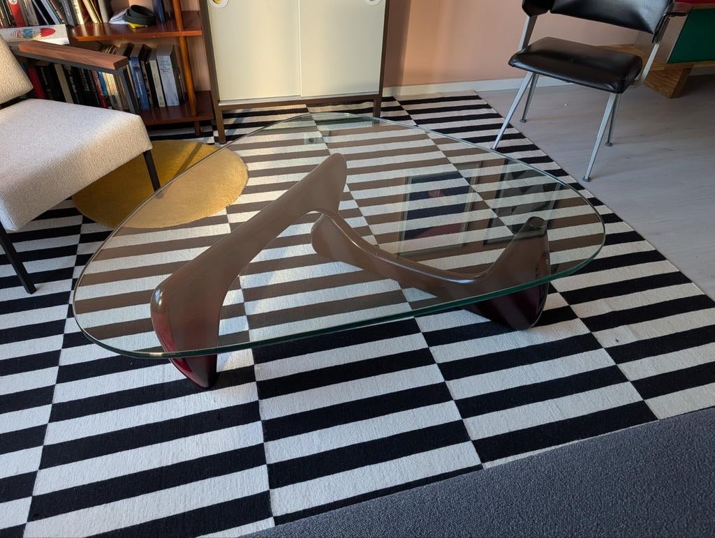 Oerdegelijke Noguchi stijl salontafel, Ophalen, Gebruikt, 100 tot 150 cm, 50 tot 100 cm