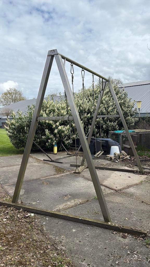 RVS schommel, Kinderen en Baby's, Speelgoed | Buiten | Speeltoestellen, Ophalen of Verzenden, Zo goed als nieuw, Schommel