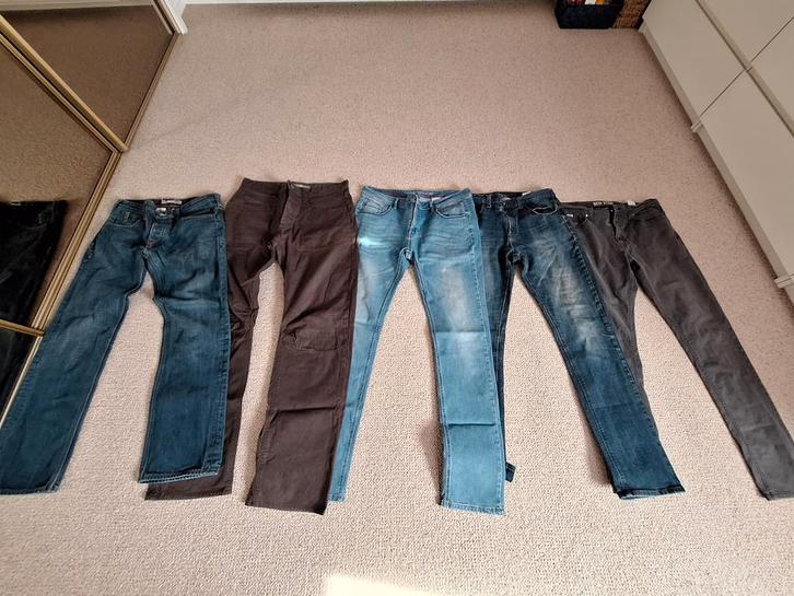 Partij van 6 herenjeans - 36x34 cm, Kleding | Heren, Spijkerbroeken en Jeans, Zo goed als nieuw, W36 - W38 (confectie 52/54), Overige kleuren
