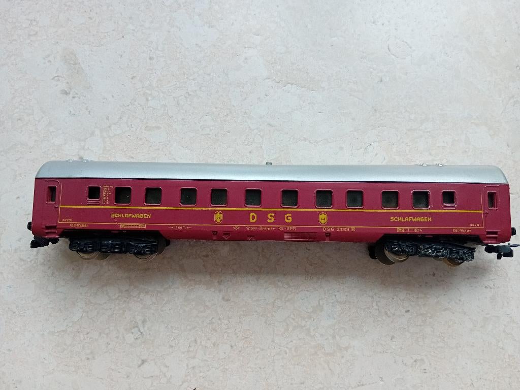 H0#470 ~ Pocher 216, rijtuig DSG., Hobby en Vrije tijd, Modeltreinen | H0, Gebruikt, Gelijkstroom, Fleischmann, Wagon